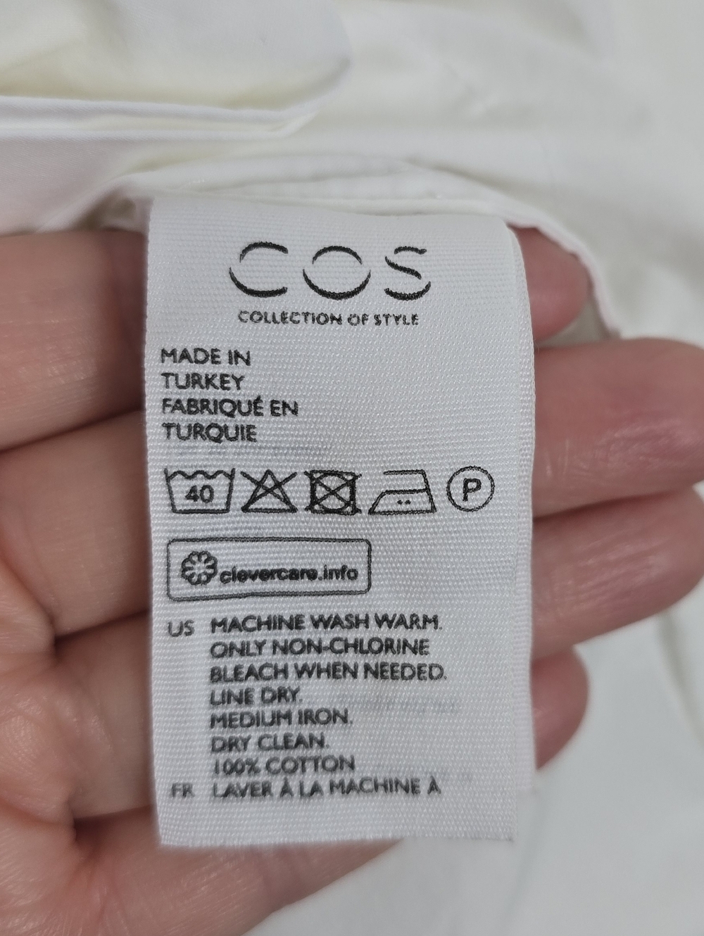 COS Crisp White Waisted Pintuck Granddad Collar Shirt 6 - Picture 12 of 15